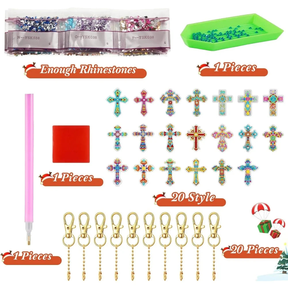 Sparkling Cross Diamond Painting Bookmark Kit